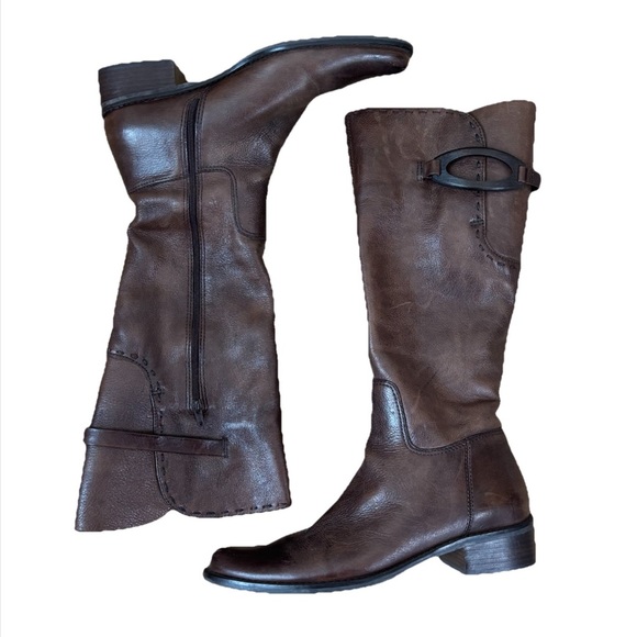 J. Jill Brown Leather Calderone Riding Boots Women’s Size 7.5 - Picture 1 of 7